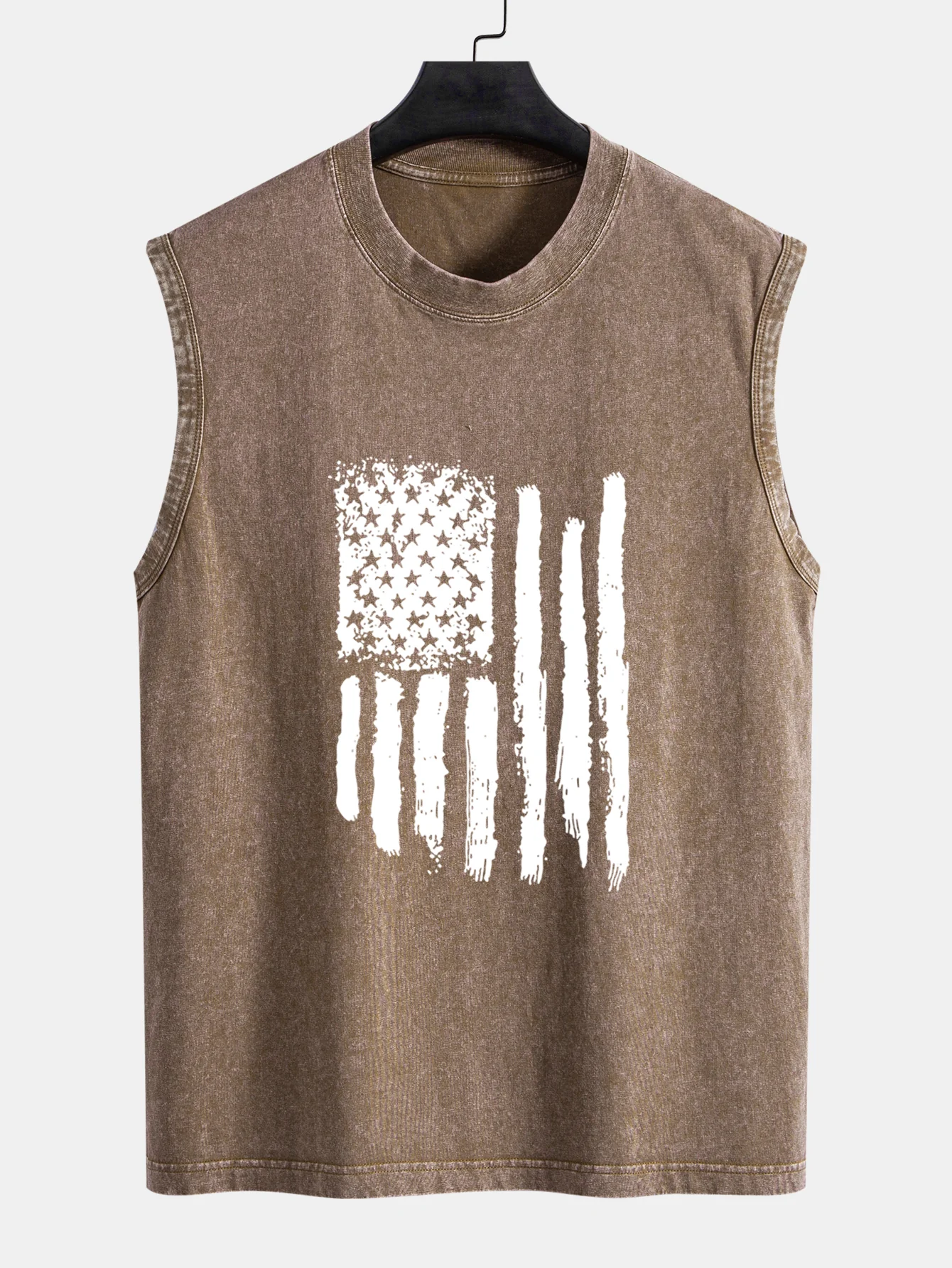 Tanktop mit amerikanischer Flagge, gewaschen und im Used-Look - Image 3