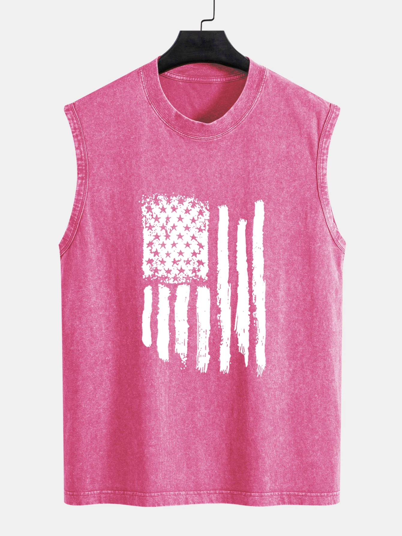 Tanktop mit amerikanischer Flagge, gewaschen und im Used-Look - Image 4