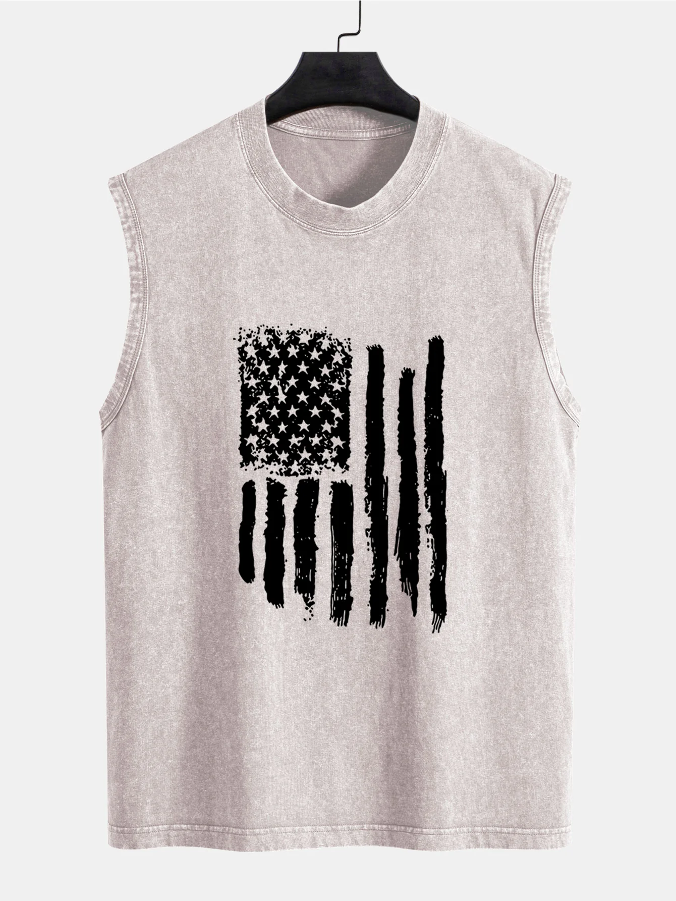 Tanktop mit amerikanischer Flagge, gewaschen und im Used-Look - Image 5