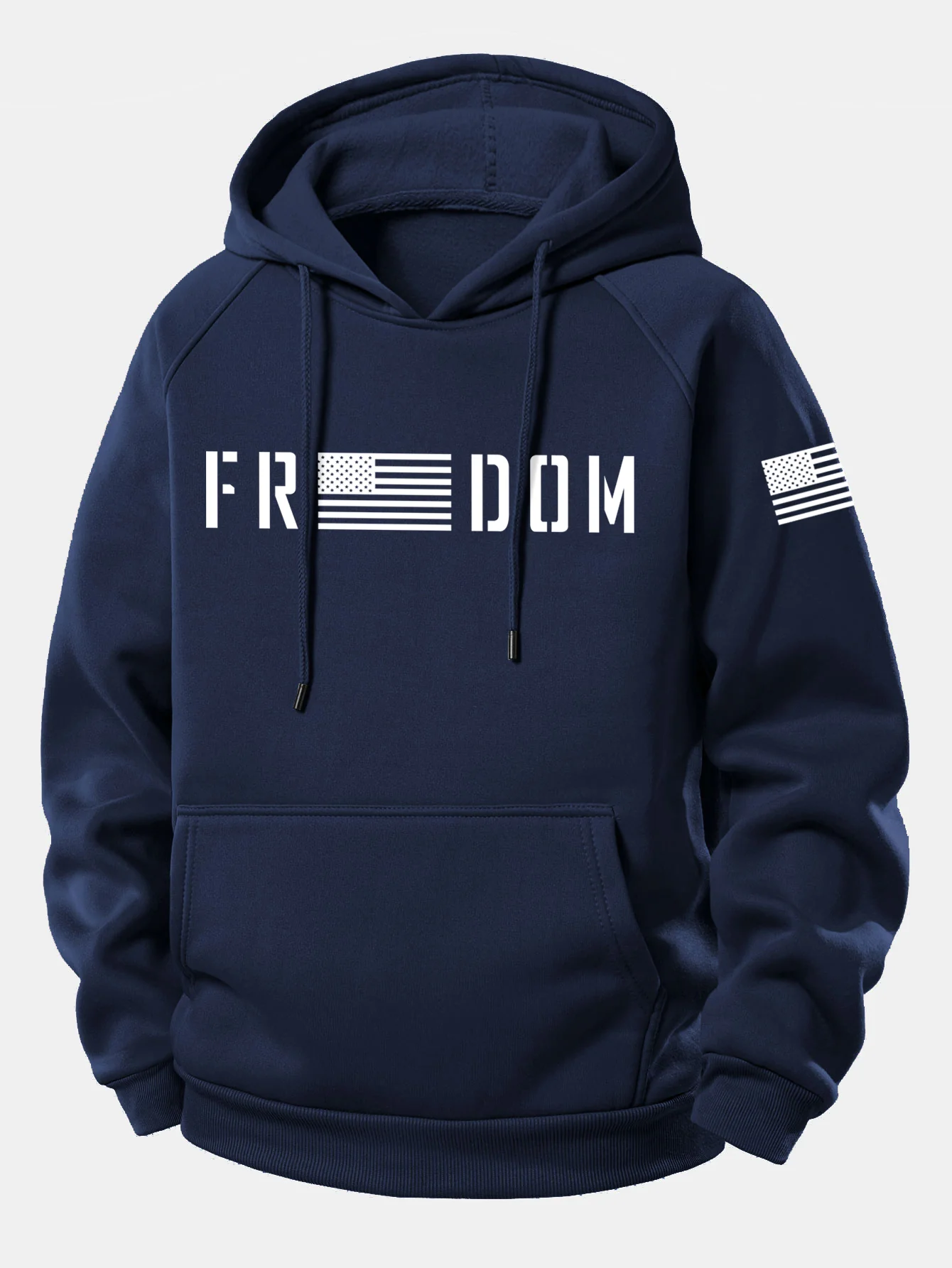 American Freedom Print Drawstring Hoodie - Image 11