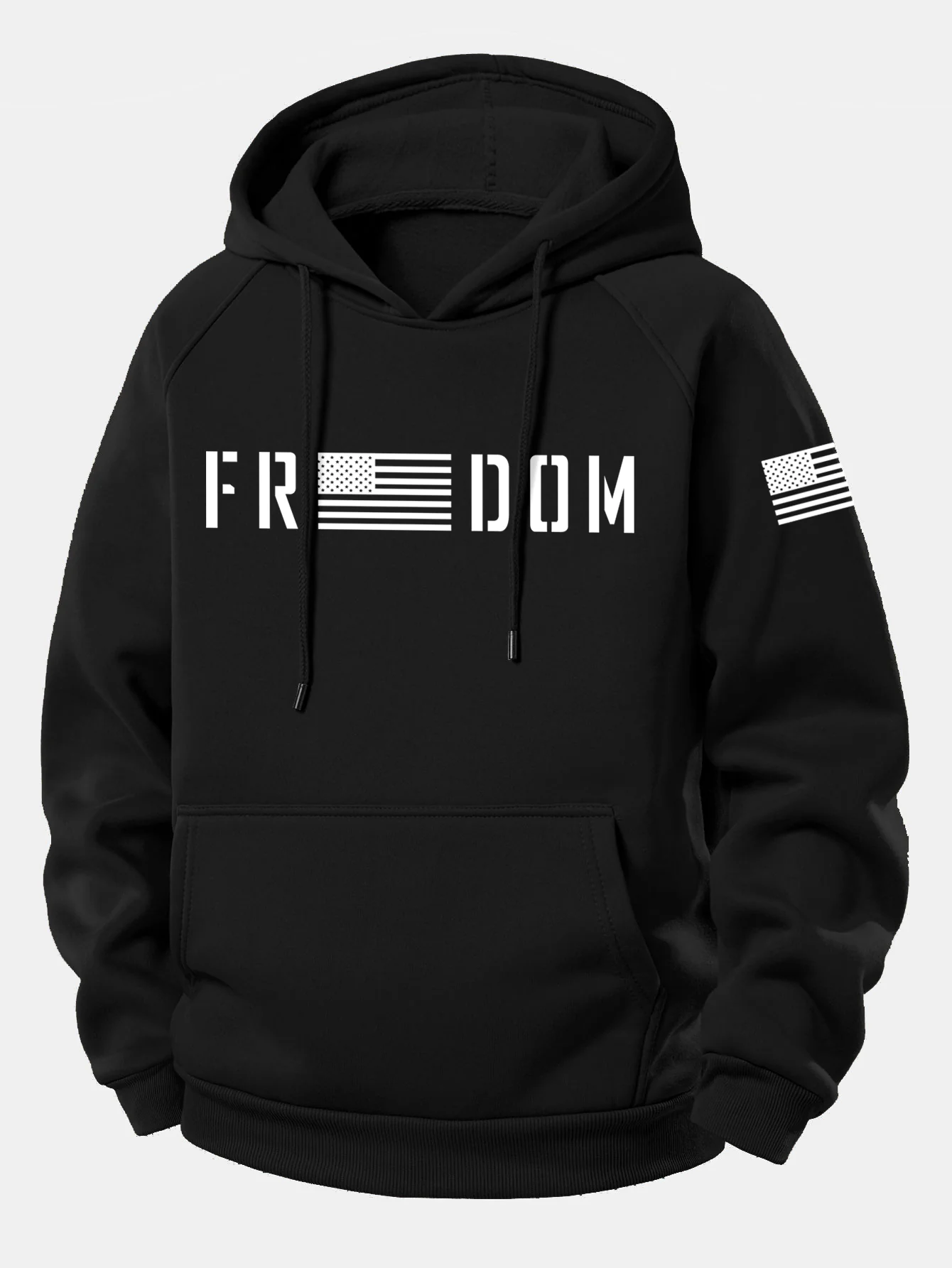 American Freedom Print Drawstring Hoodie - Image 12