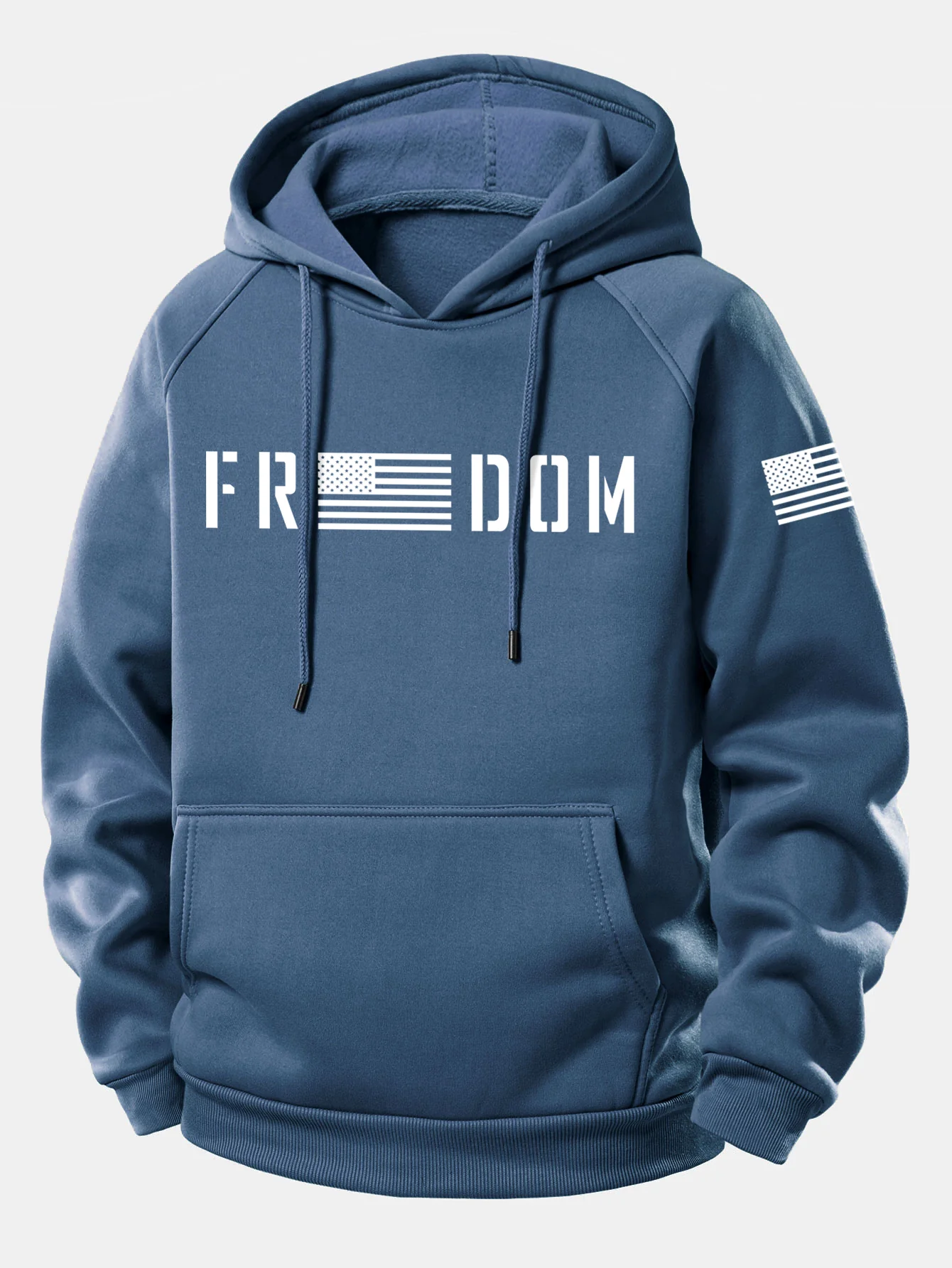 American Freedom Print Drawstring Hoodie - Image 13