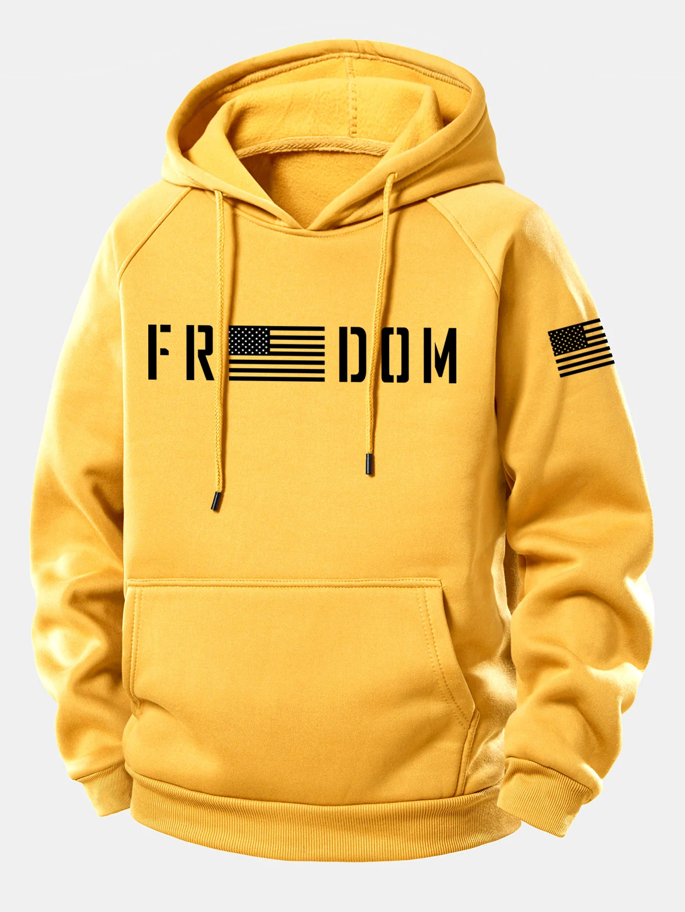 American Freedom Print Drawstring Hoodie - Image 4