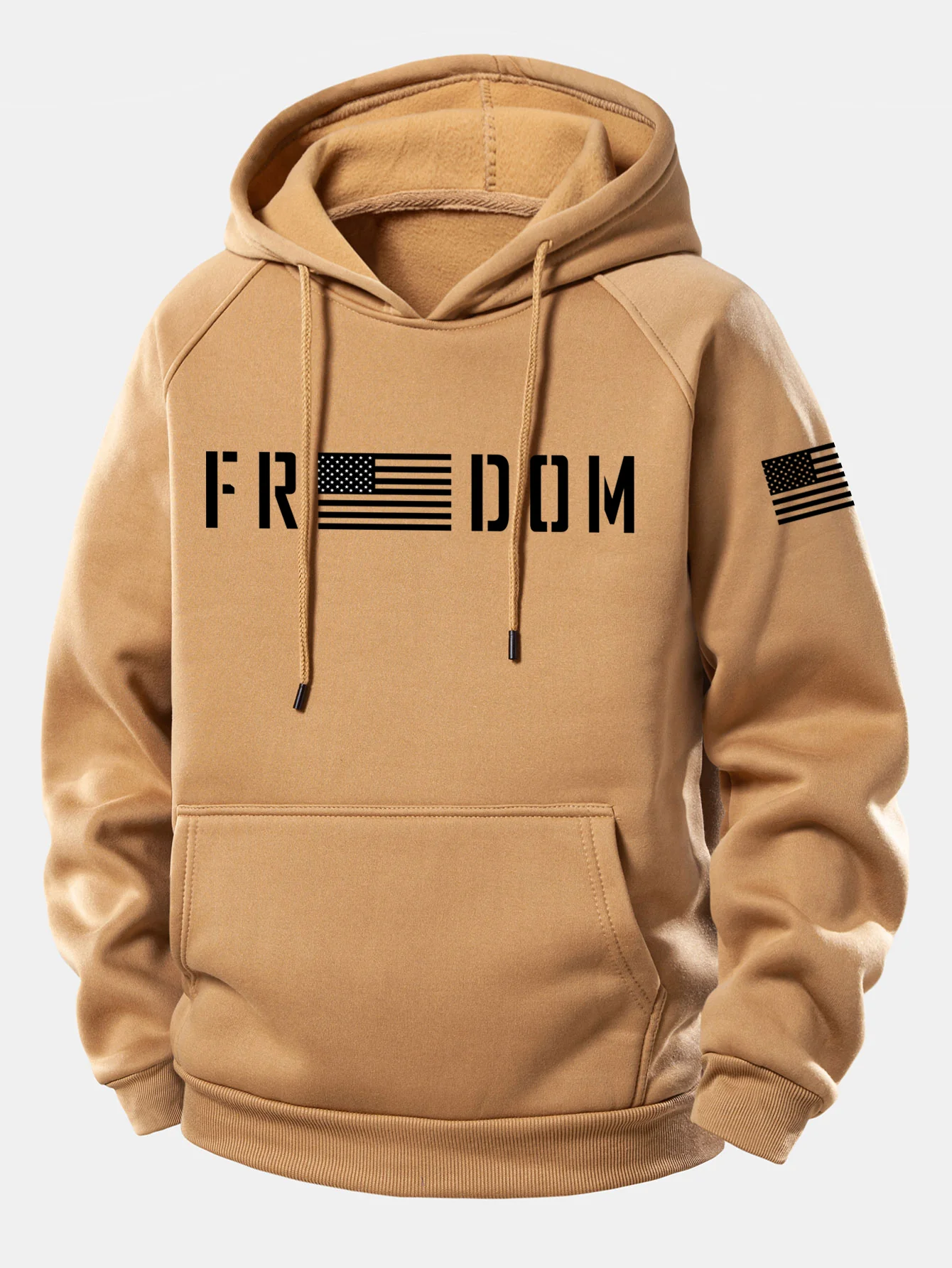American Freedom Print Drawstring Hoodie - Image 5