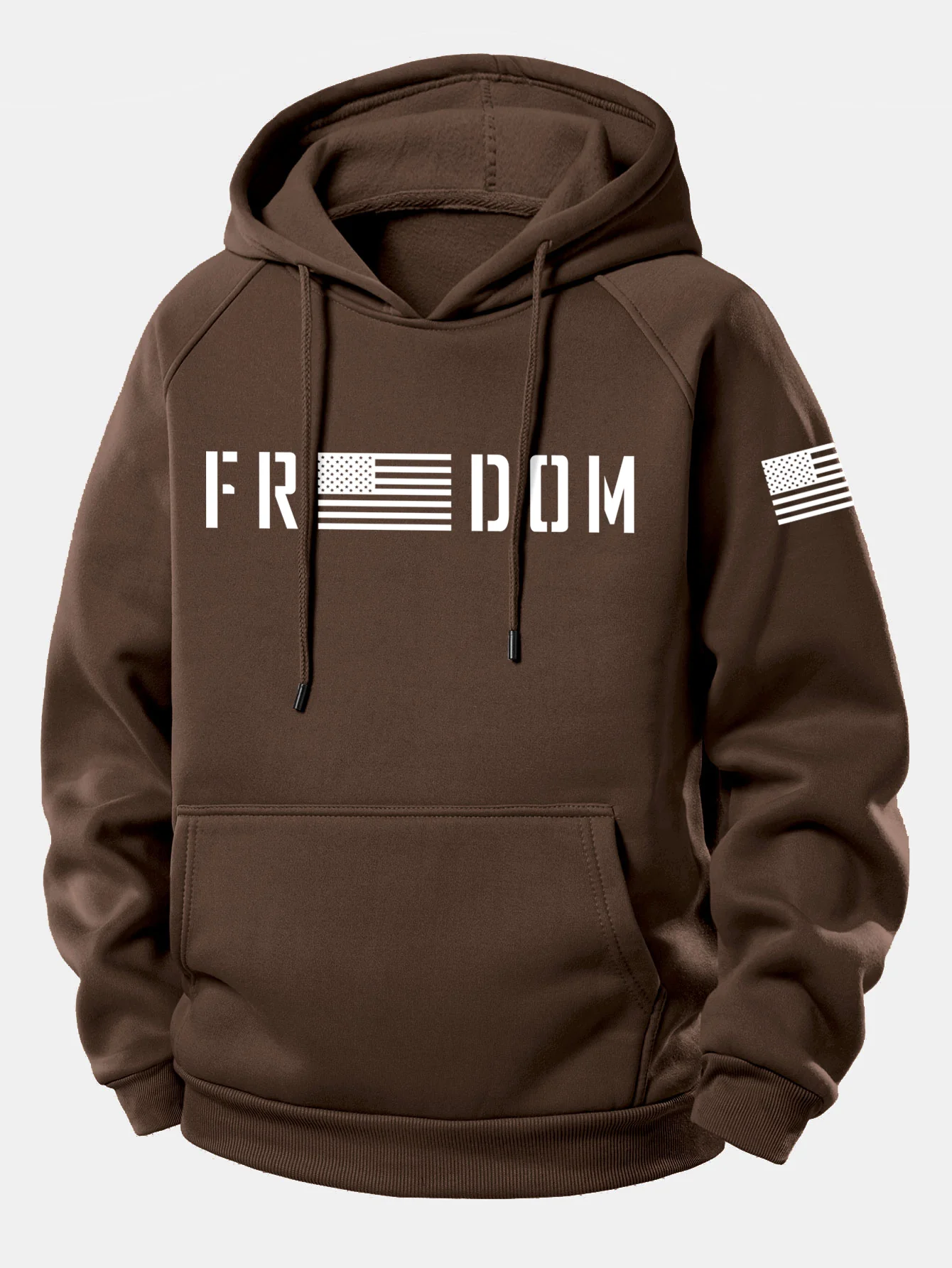 American Freedom Print Drawstring Hoodie - Image 8