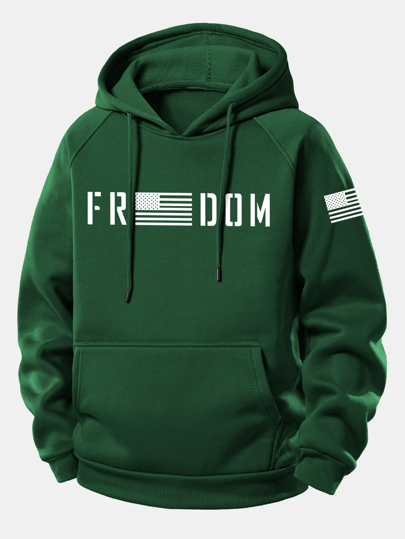 American Freedom Print Drawstring Hoodie - Image 9