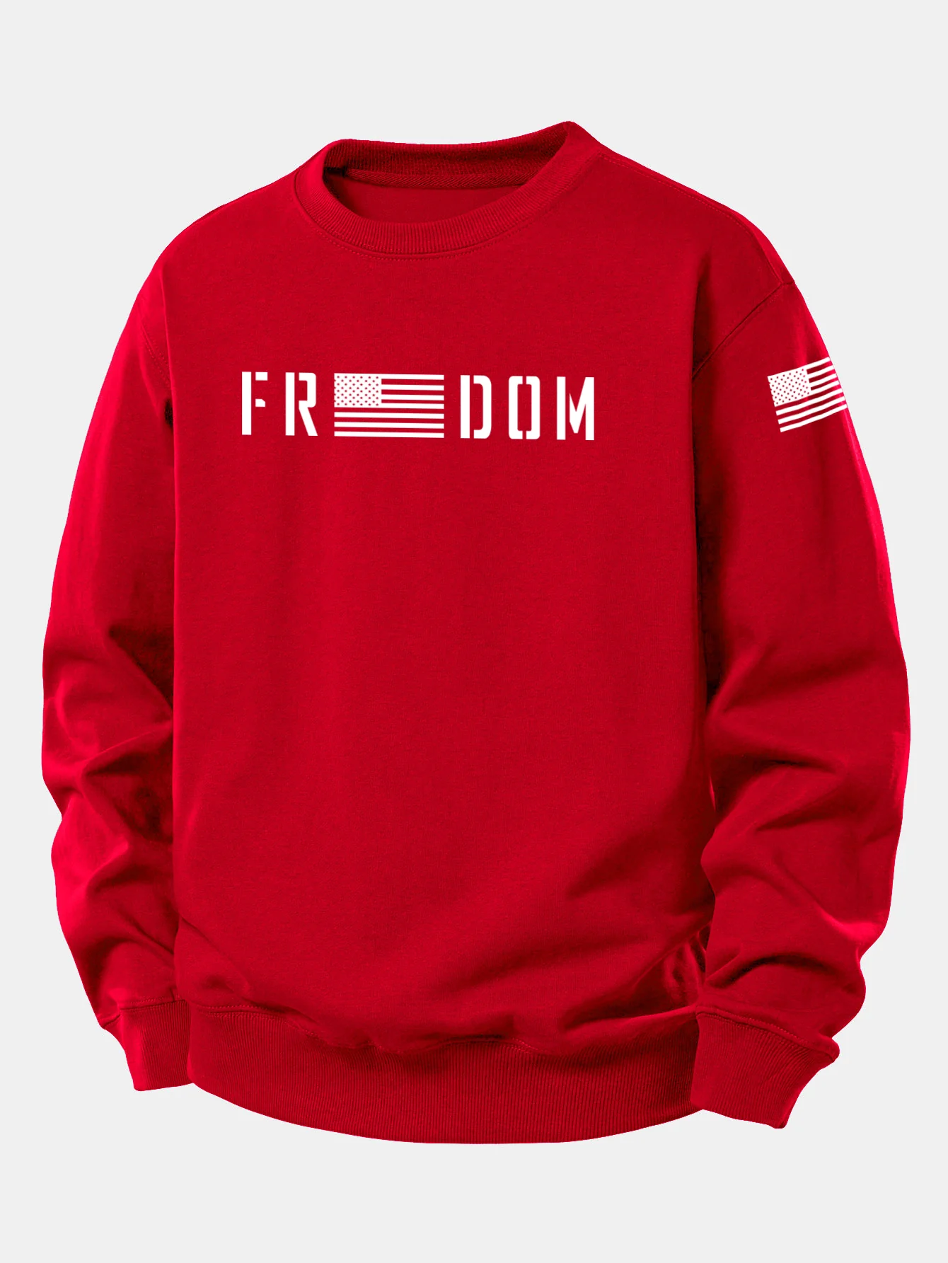 American Freedom Print Relax Fit Sweatshirt - Image 10
