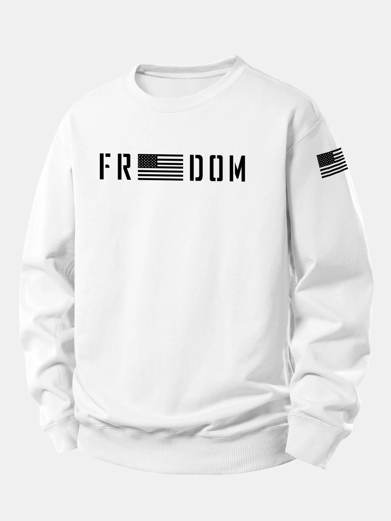 American Freedom Print Relax Fit Sweatshirt - Image 3