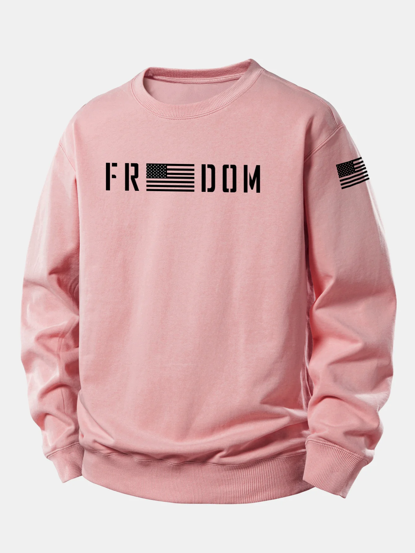 American Freedom Print Relax Fit Sweatshirt - Image 4