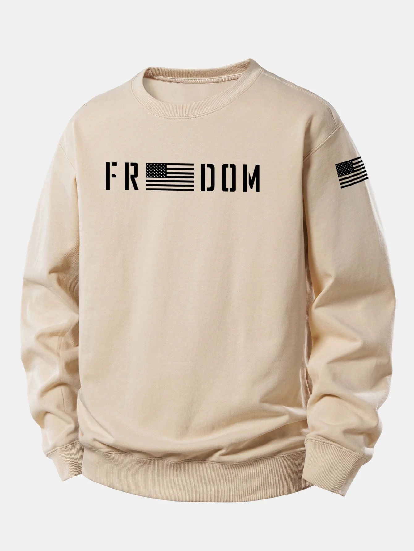 American Freedom Print Relax Fit Sweatshirt - Image 5