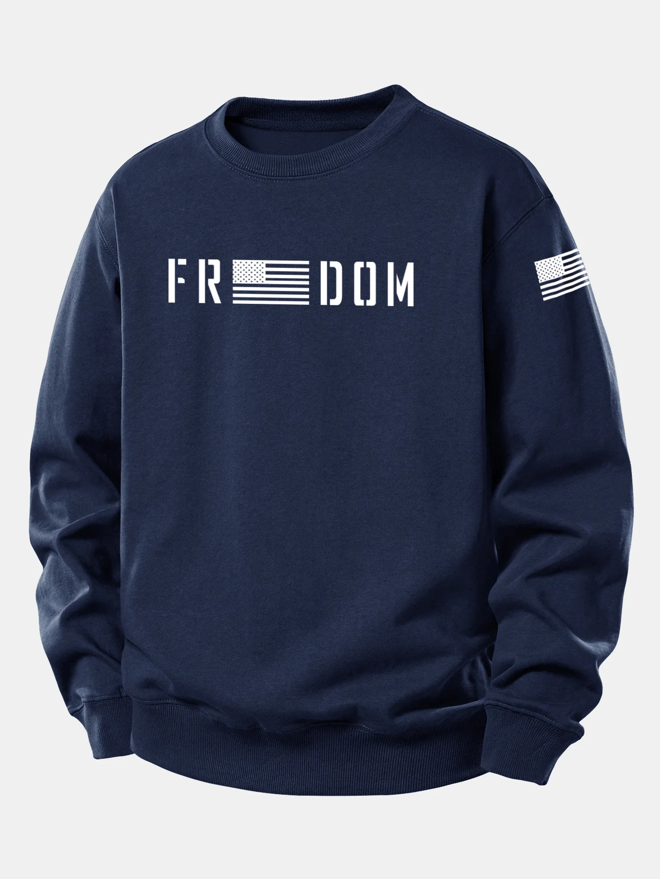 American Freedom Print Relax Fit Sweatshirt - Image 6