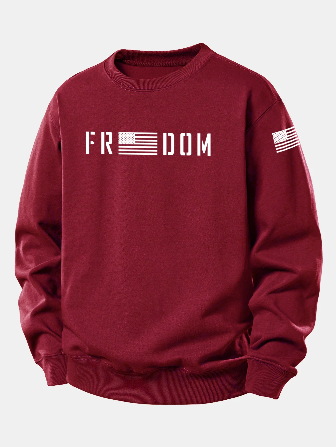 American Freedom Print Relax Fit Sweatshirt - Image 7