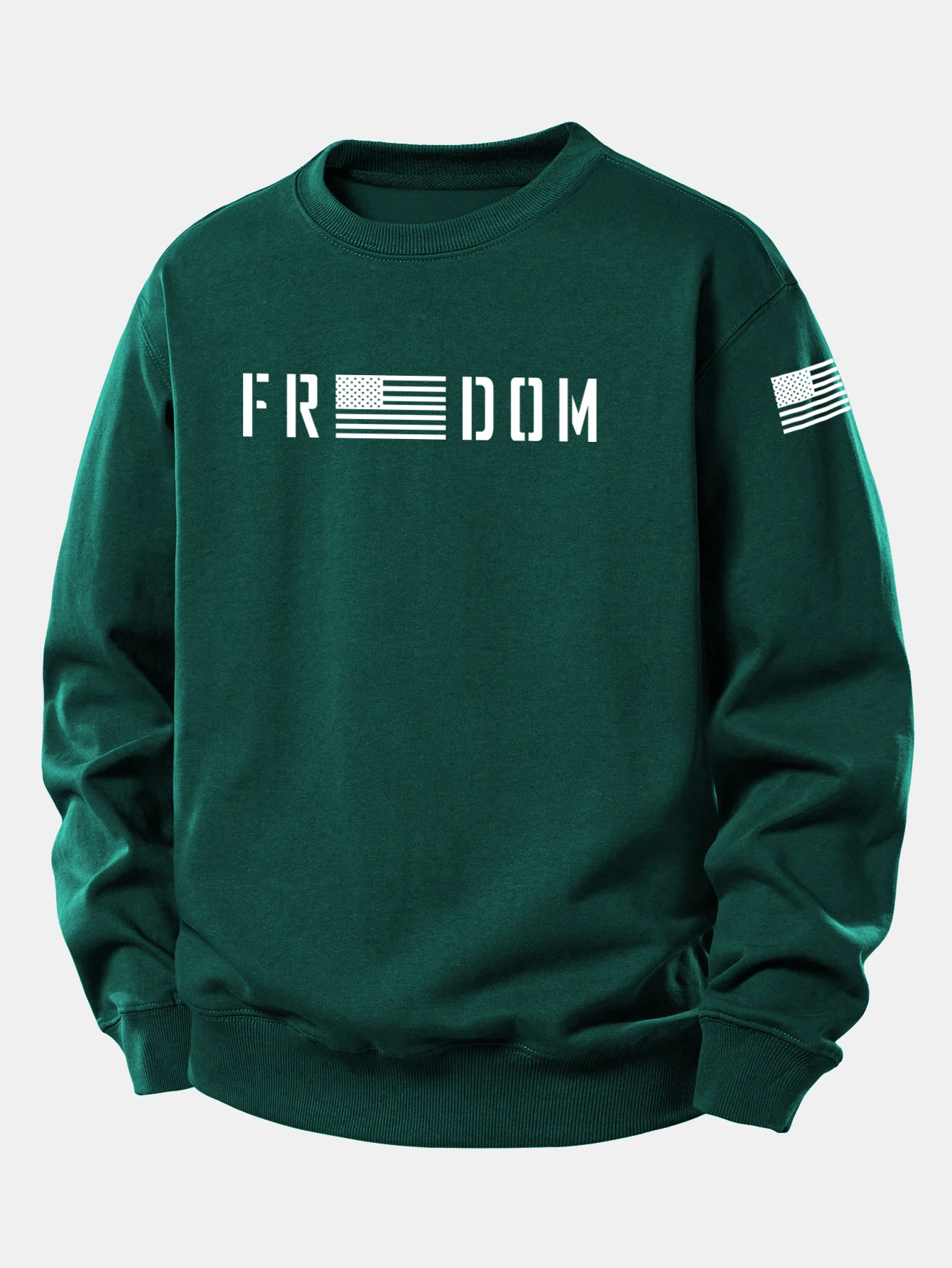 American Freedom Print Relax Fit Sweatshirt - Image 9
