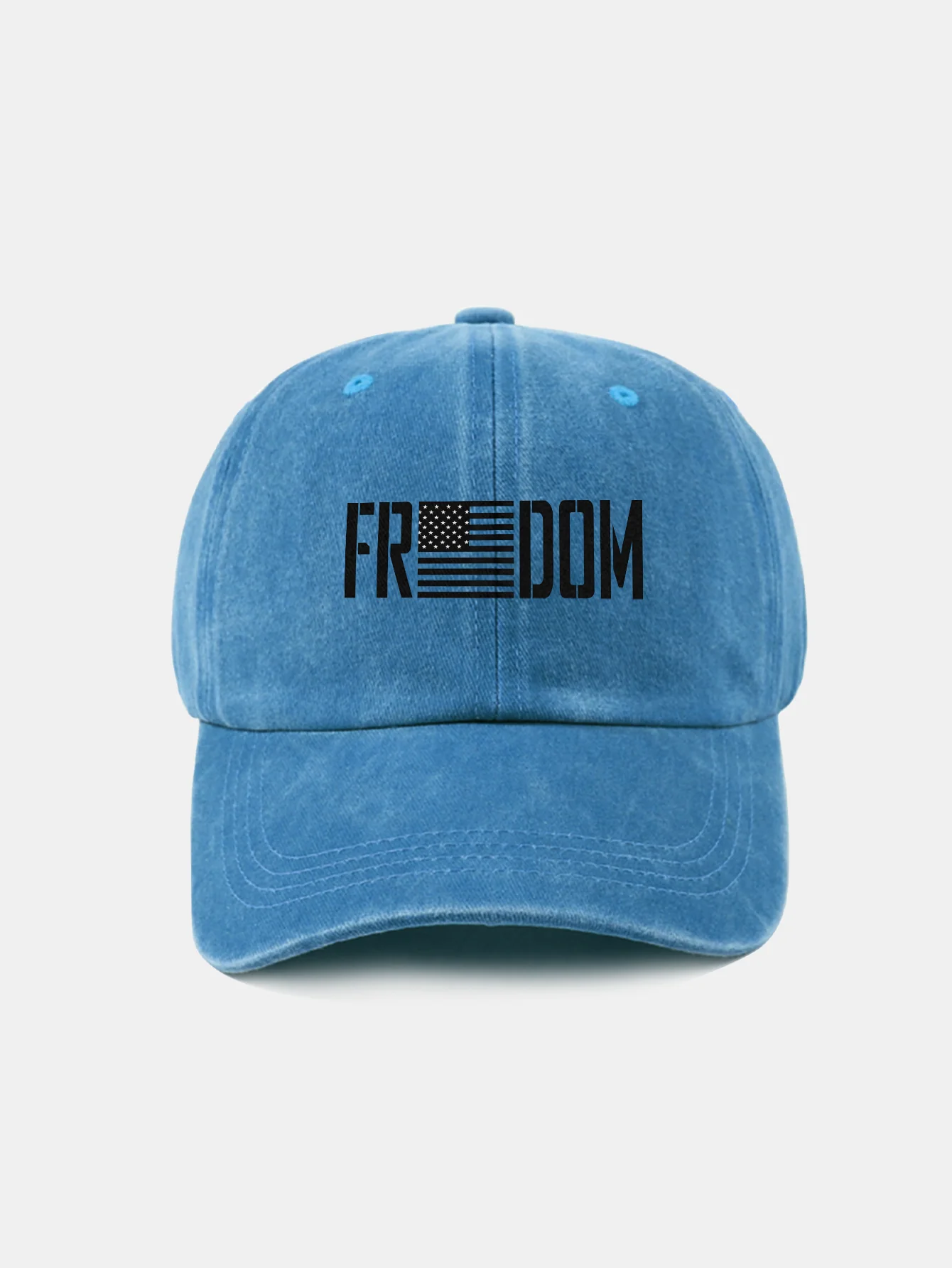 American Freedom Print gewaschene Baseballkappe - Image 5