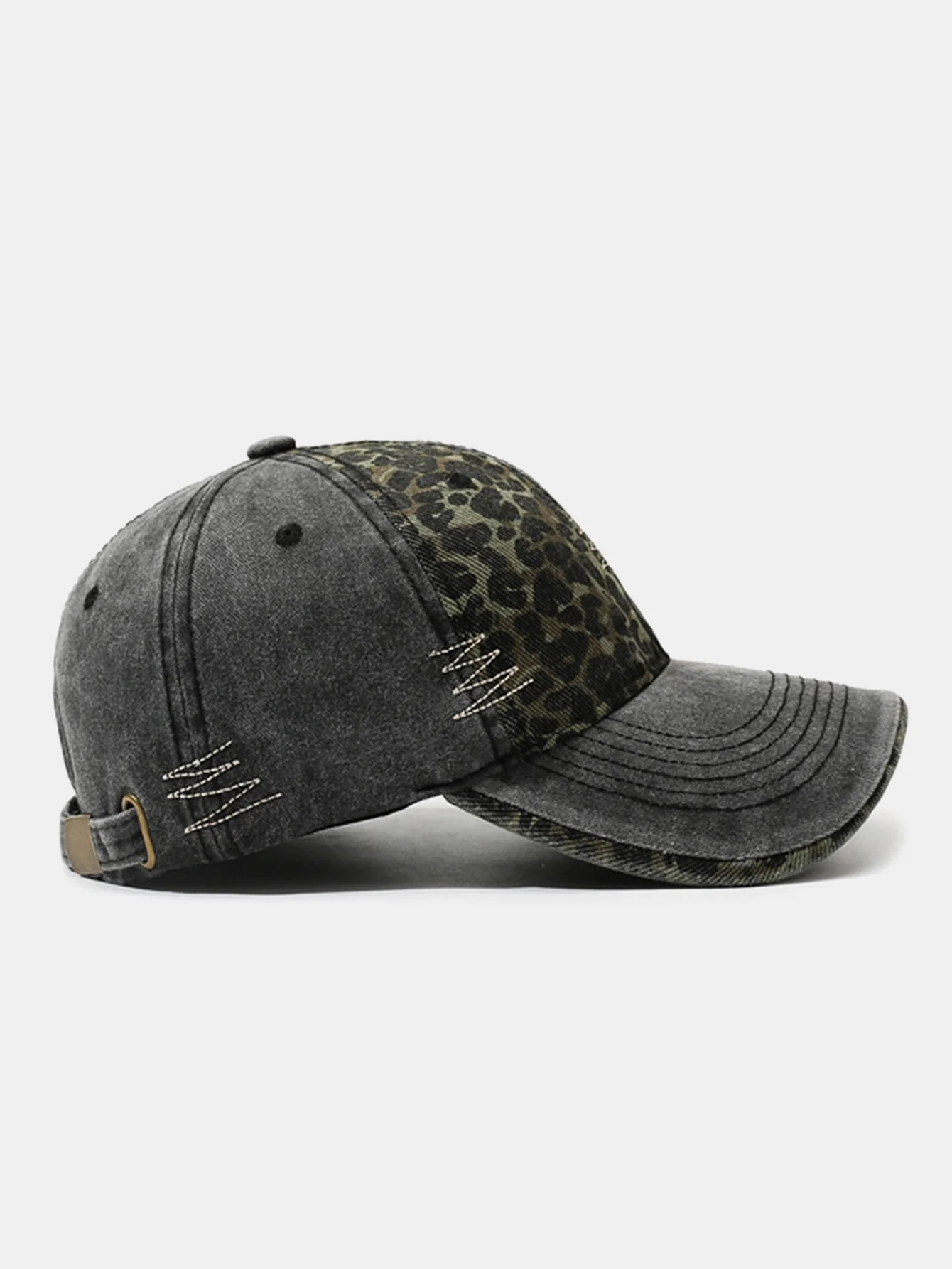 American Vintage Leopard Print Letter Embroidery Baseball Cap - Image 8
