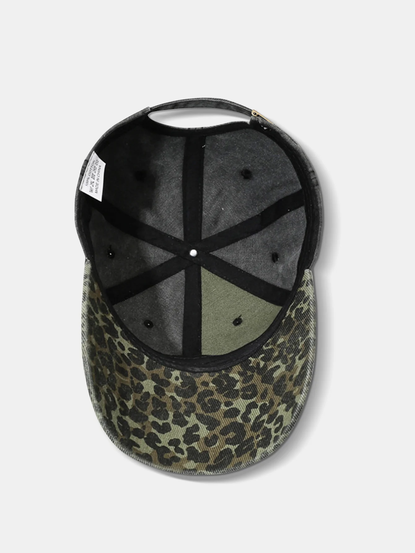 American Vintage Leopard Print Letter Embroidery Baseball Cap - Image 9