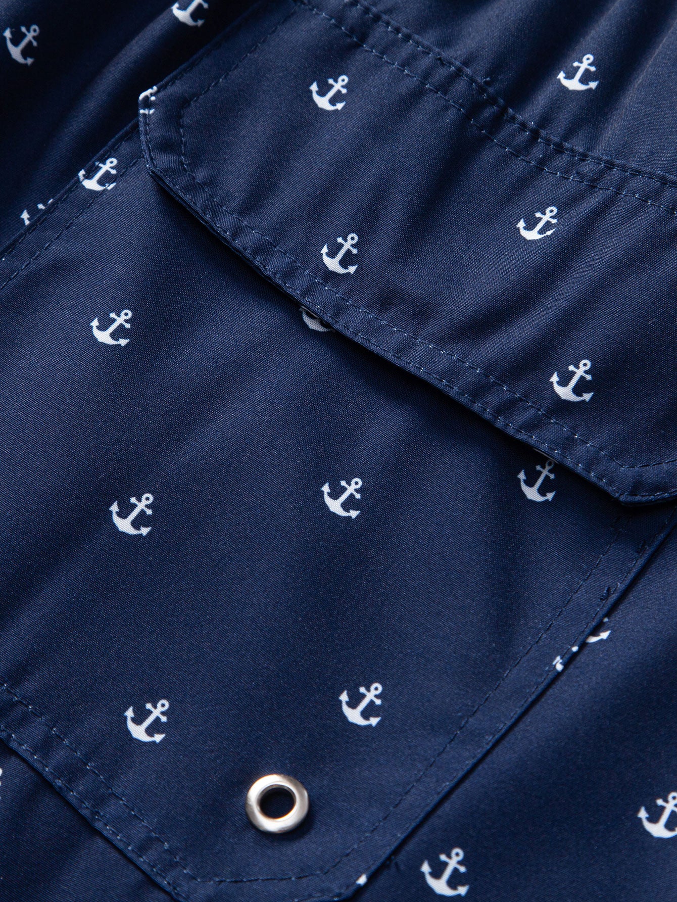 Anchor Print Kordelzug Swim Shorts - Image 6