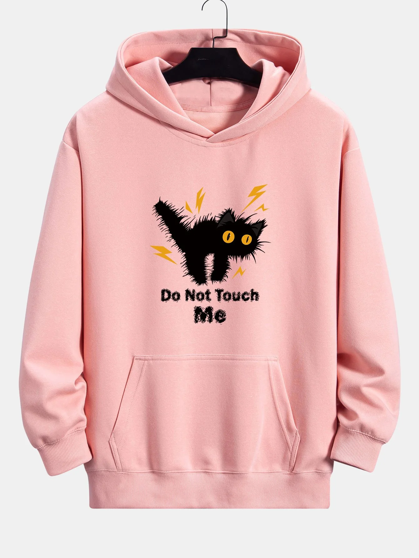 Wütende Katze Druck Relaxed Fit Hoodie - Image 2