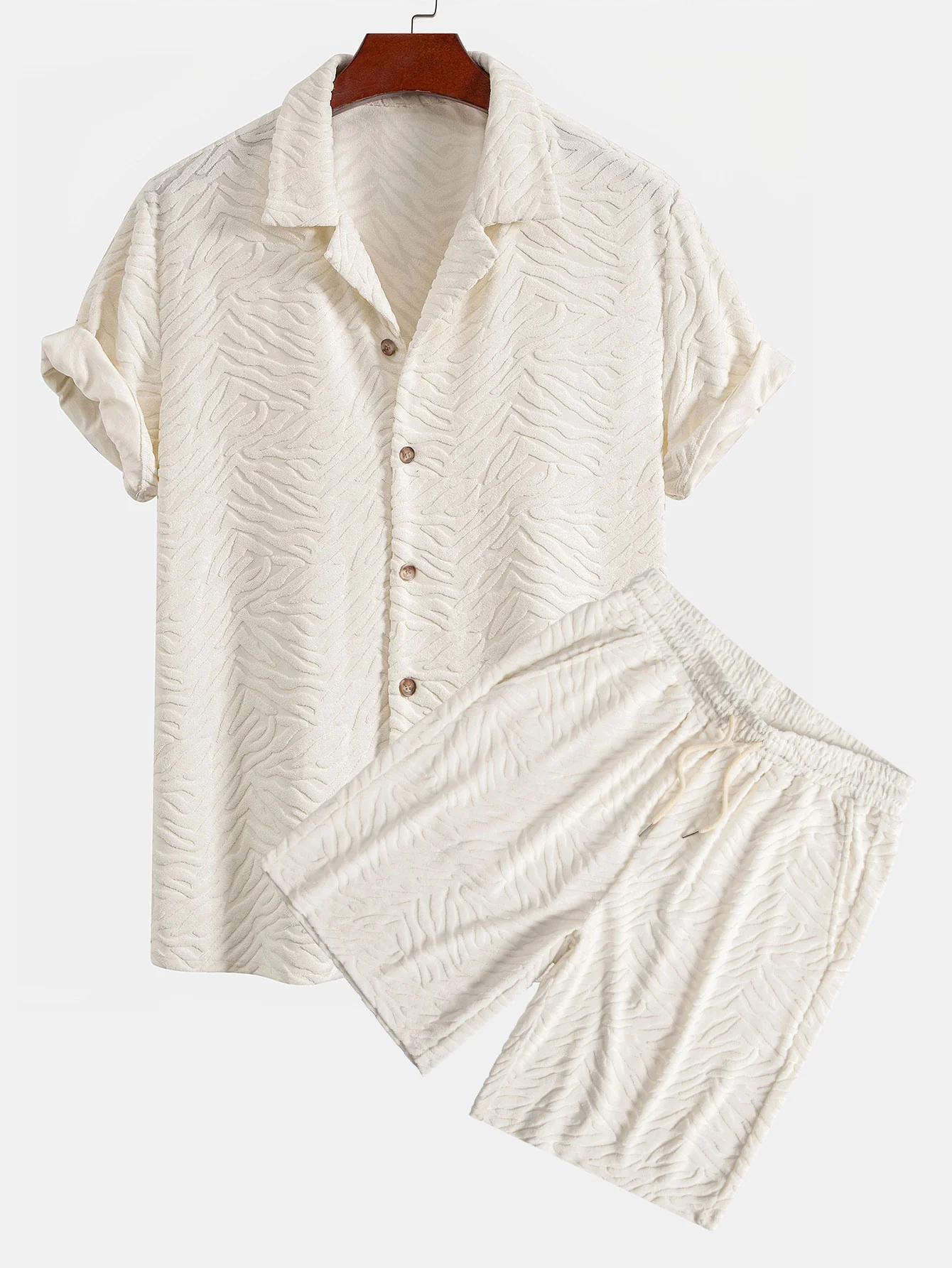 Tierstruktur Handtuch Kubanisches Hemd & Shorts - Image 2