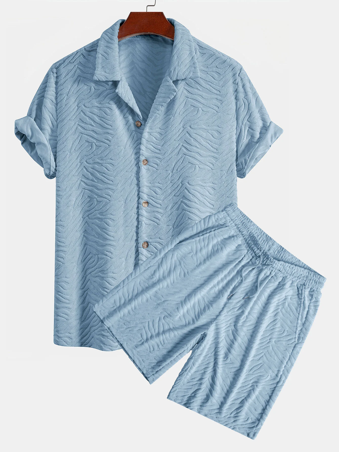 Tierstruktur Handtuch Kubanisches Hemd & Shorts - Image 3