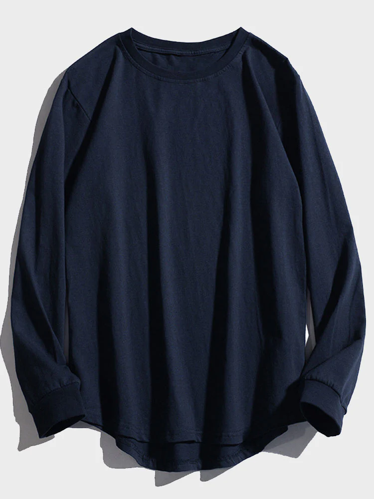 Basic Arc hem Langarm-T-Shirt - Image 4