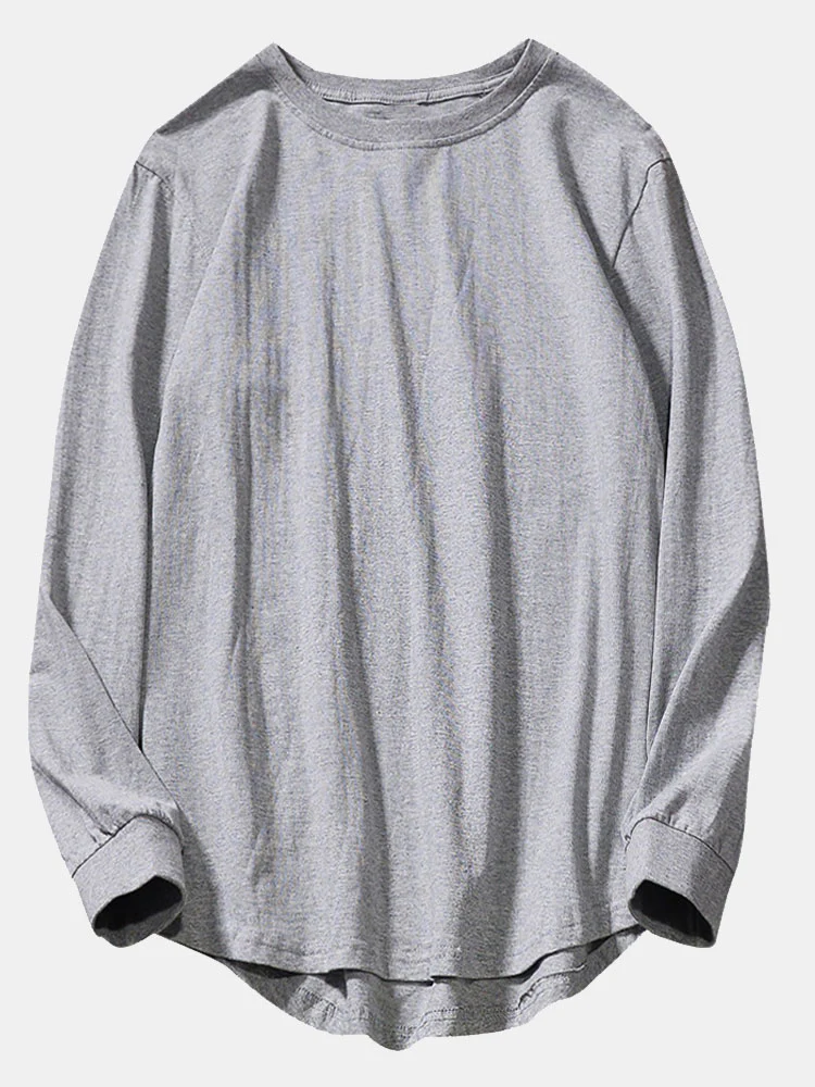 Basic Arc hem Langarm-T-Shirt - Image 5