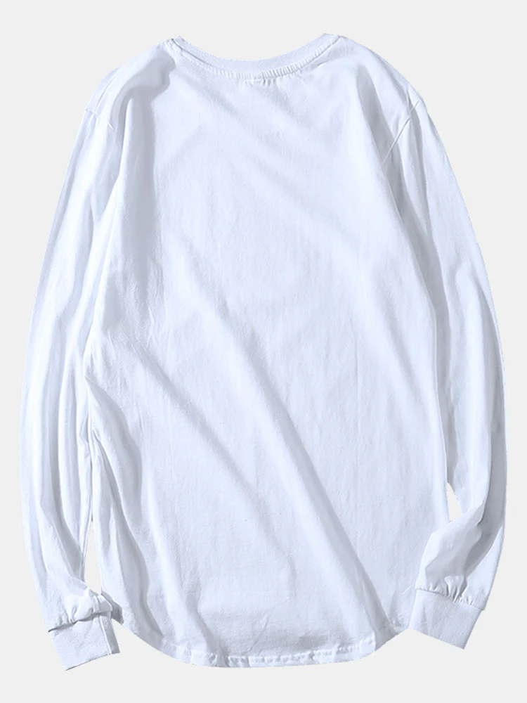 Basic Arc hem Langarm-T-Shirt - Image 8
