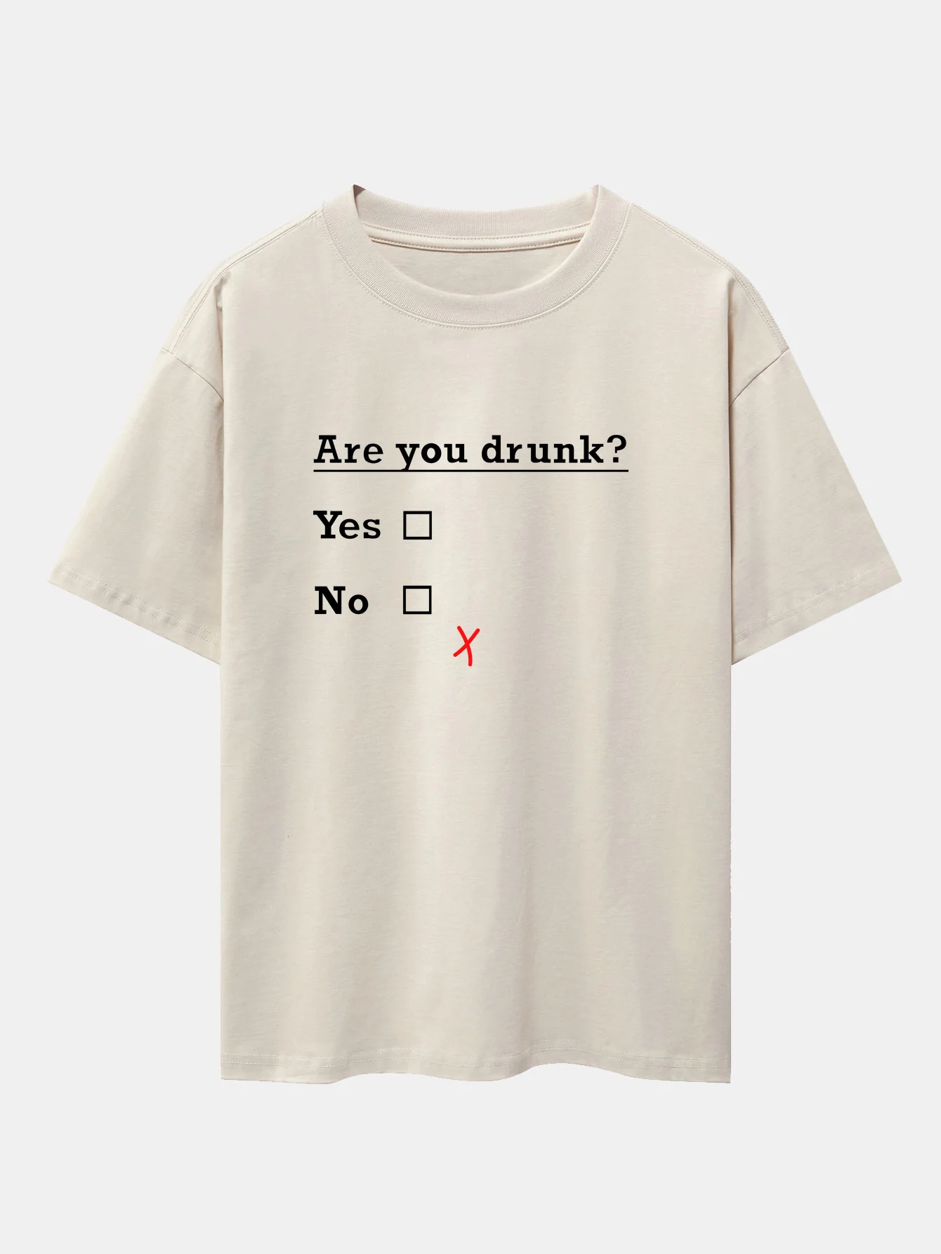 Bist du betrunken Print Drop-Shoulder Oversize T-Shirt - Image 10