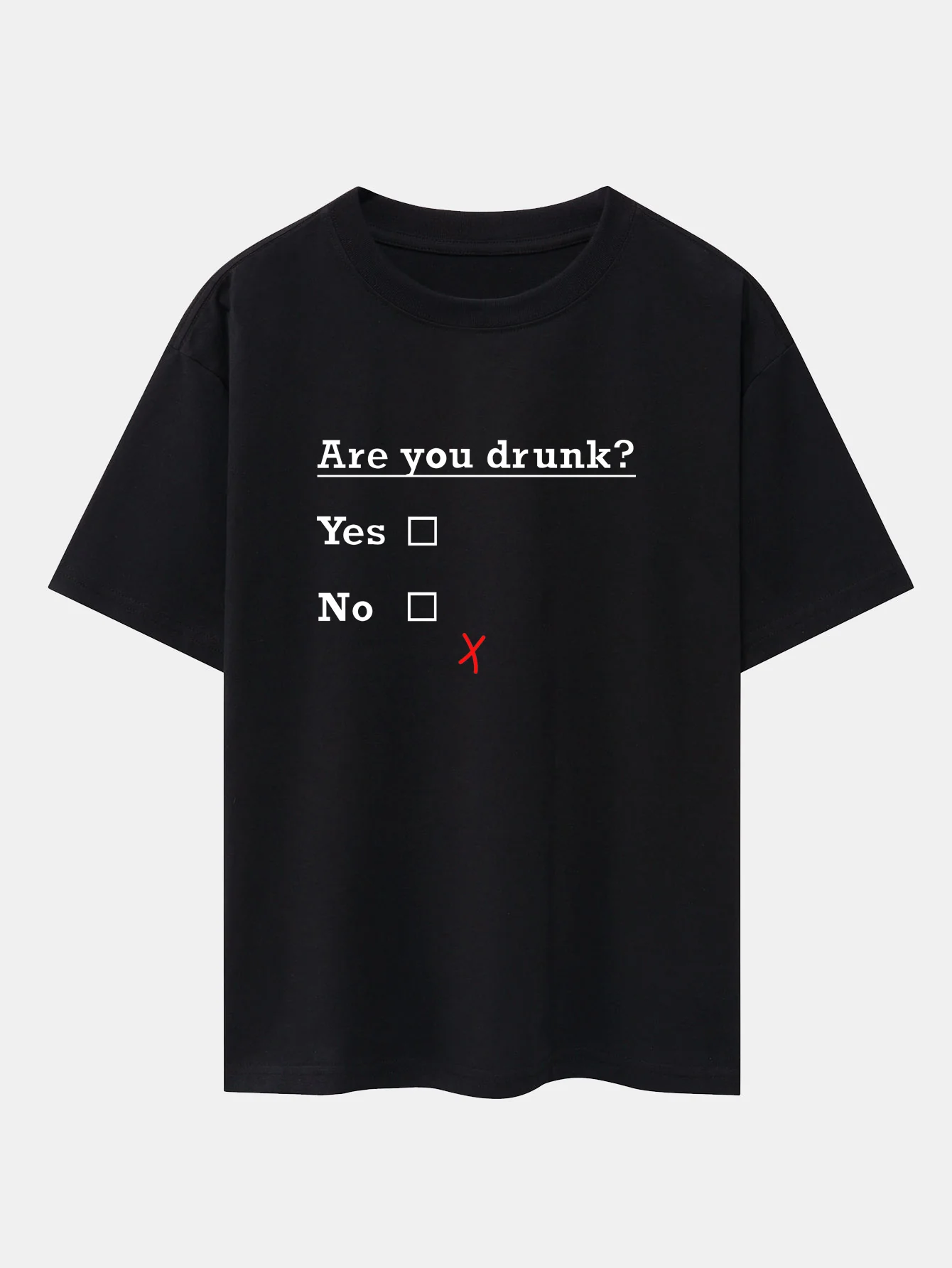 Bist du betrunken Print Drop-Shoulder Oversize T-Shirt - Image 2