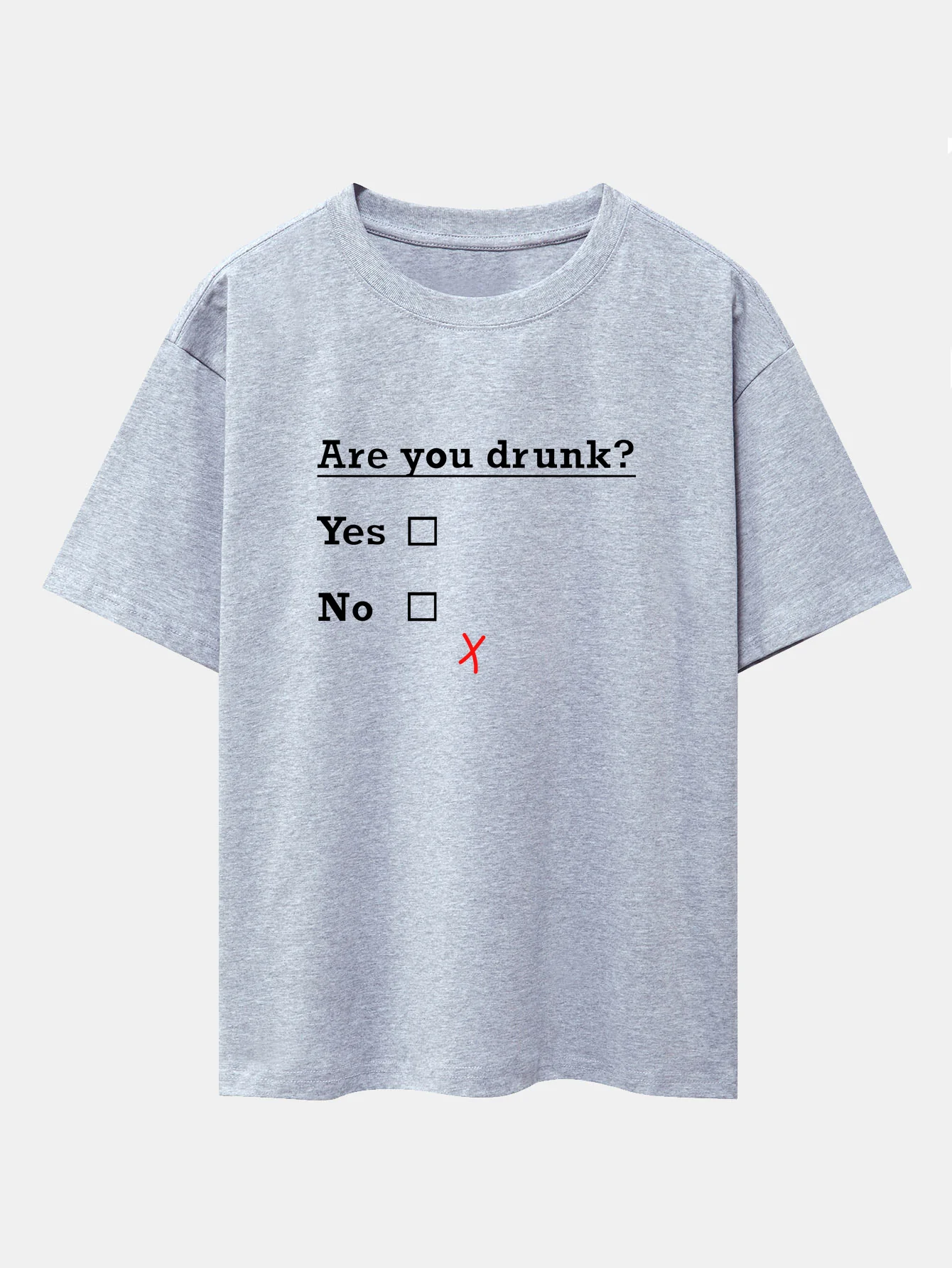 Bist du betrunken Print Drop-Shoulder Oversize T-Shirt - Image 3