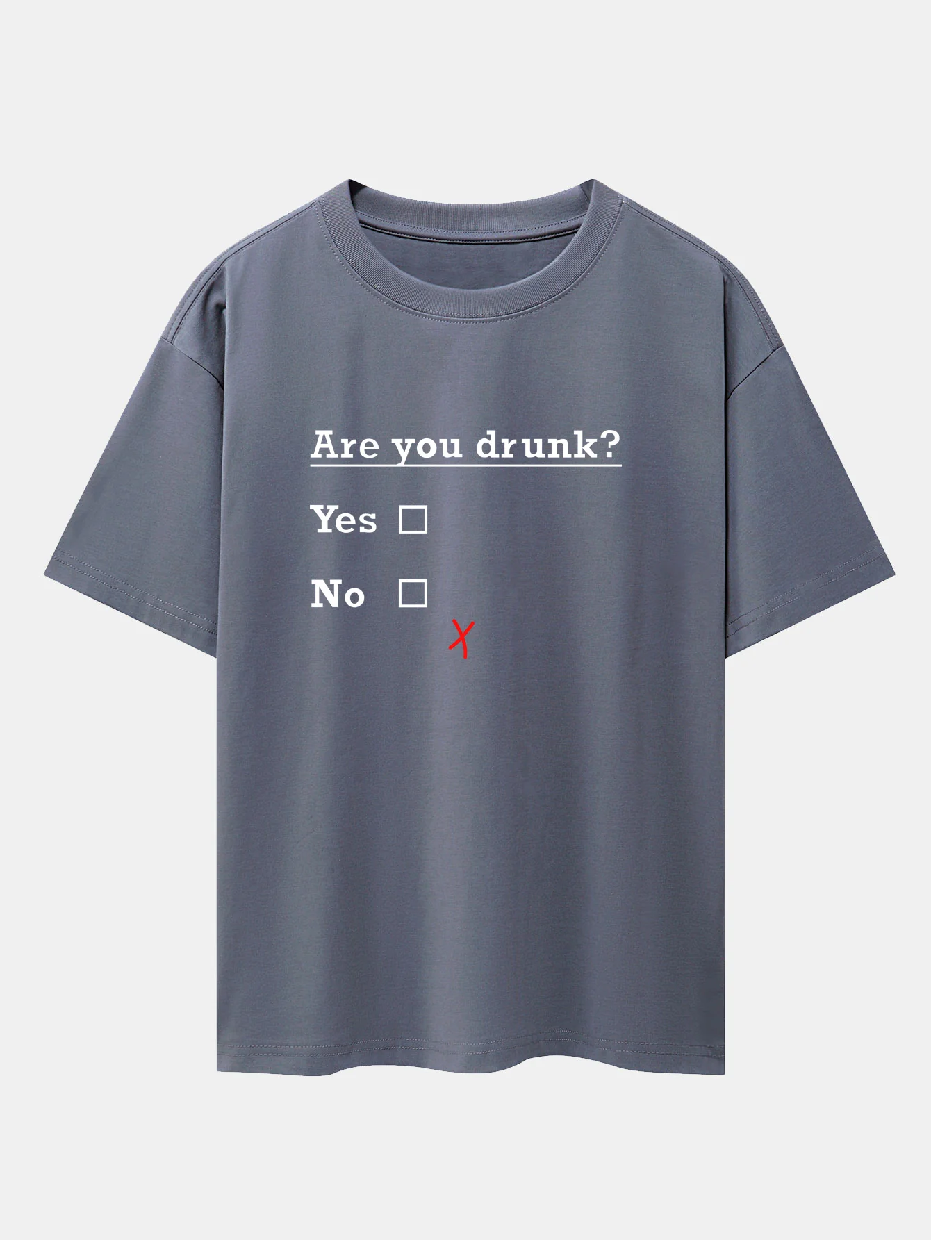 Bist du betrunken Print Drop-Shoulder Oversize T-Shirt - Image 5