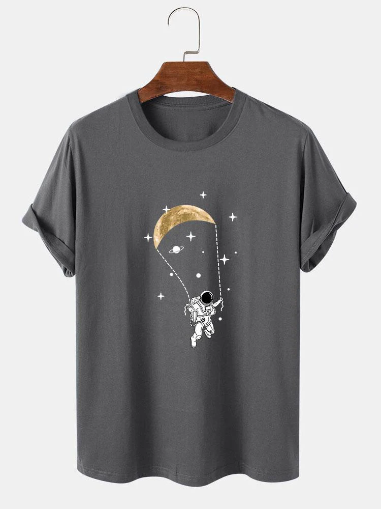 Astronauten Mond Druck T-Shirt - Image 2
