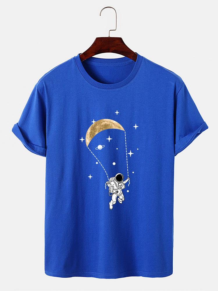 Astronauten Mond Druck T-Shirt - Image 3
