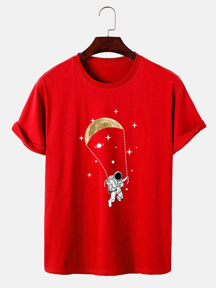 Astronauten Mond Druck T-Shirt - Image 4