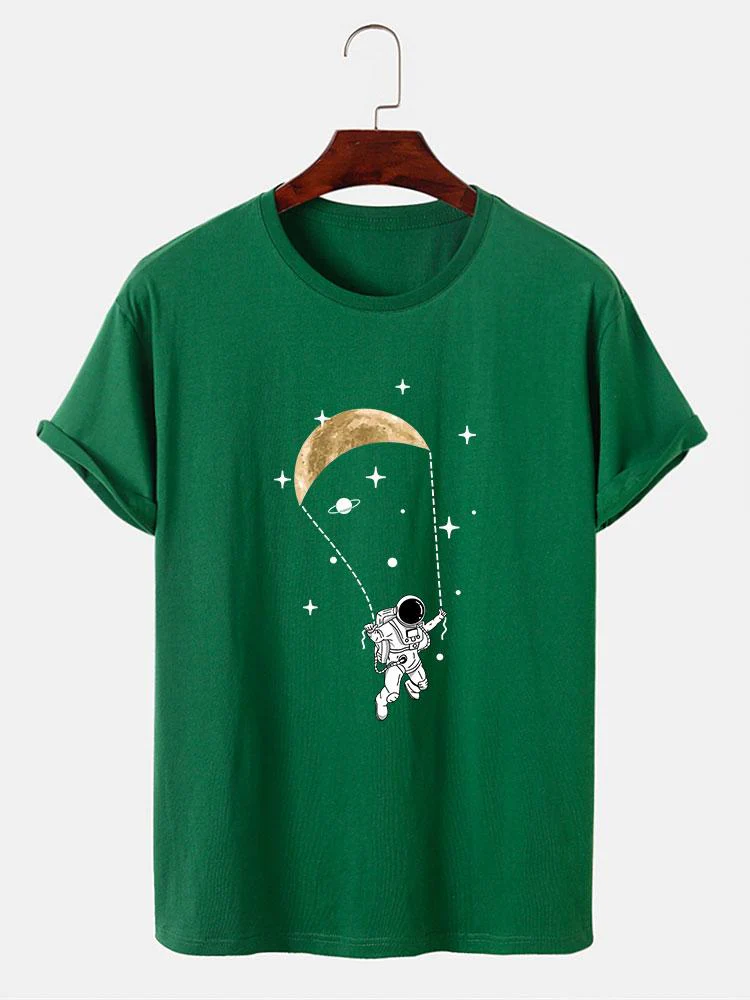Astronauten Mond Druck T-Shirt - Image 5