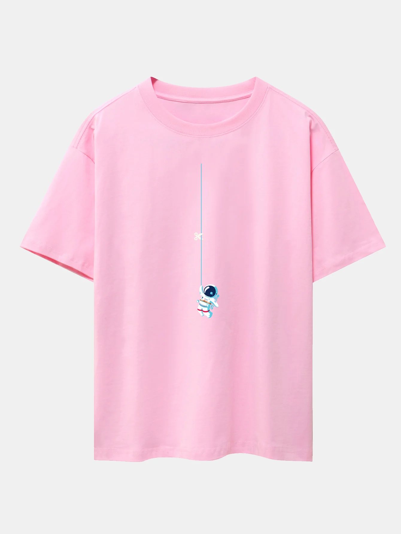 Astronaut auf einem Seil Print Drop-Shoulder Oversize T-Shirt - Image 12