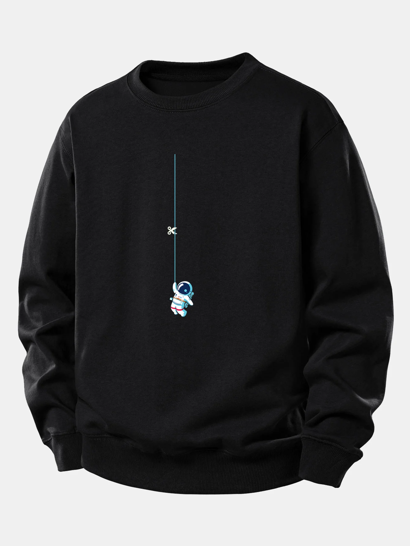 Astronaut auf einem Seil Druck Locker sitzendes Sweatshirt