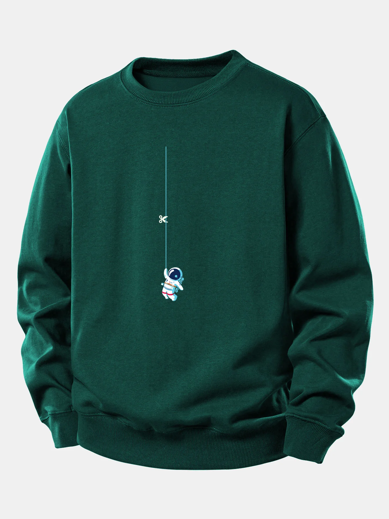 Astronaut auf einem Seil Druck Locker sitzendes Sweatshirt - Image 10