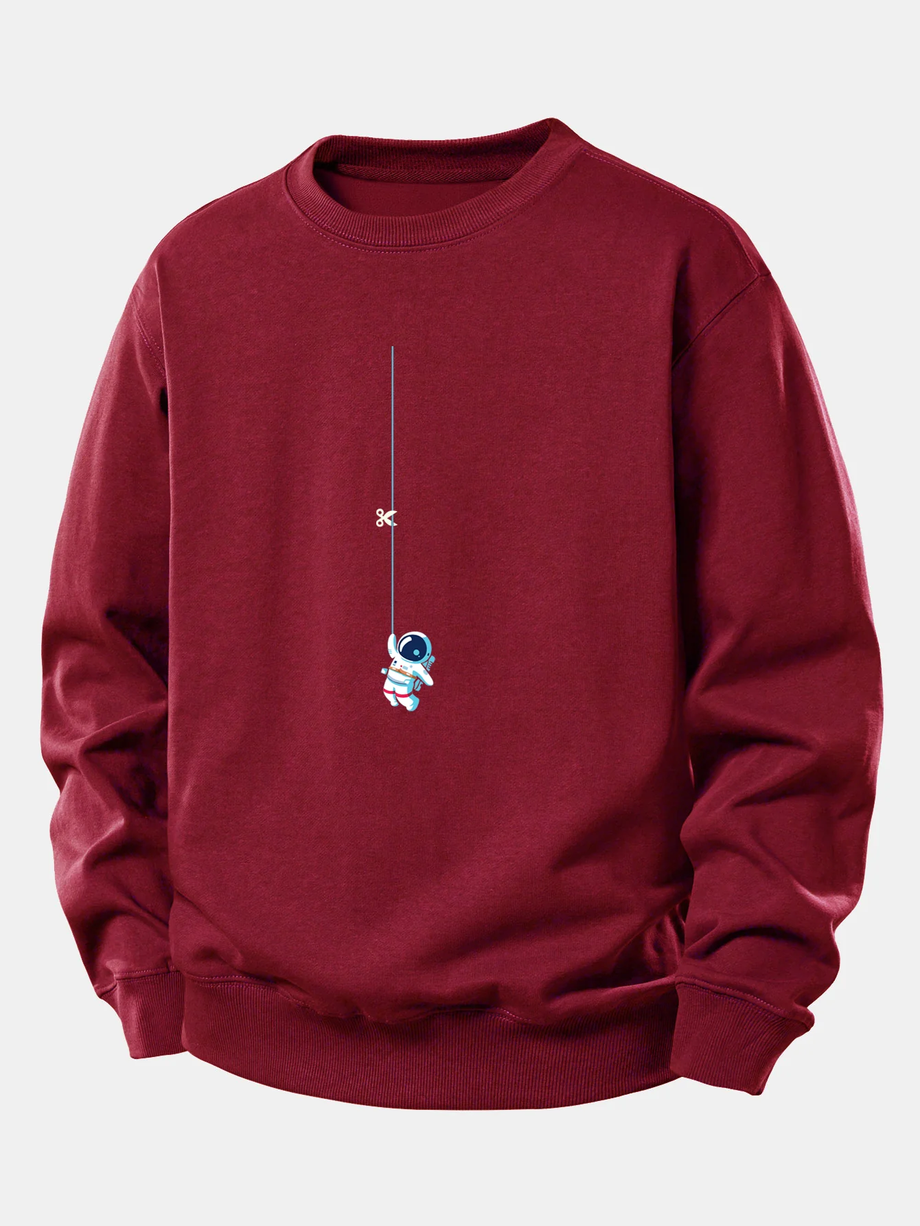 Astronaut auf einem Seil Druck Locker sitzendes Sweatshirt - Image 8
