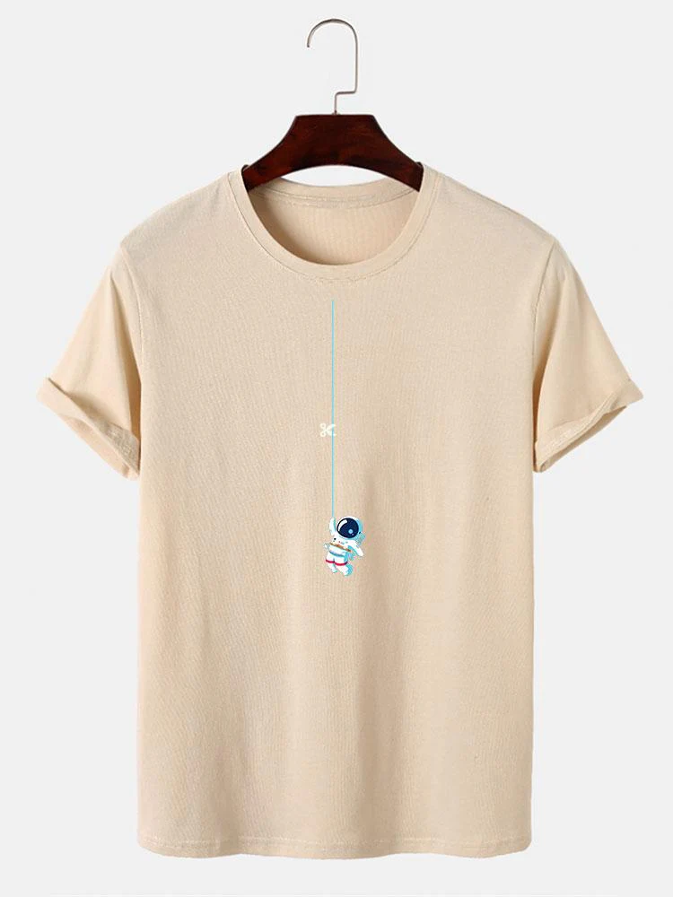 Astronaut an einer Schnur Druck T-Shirt - Image 4