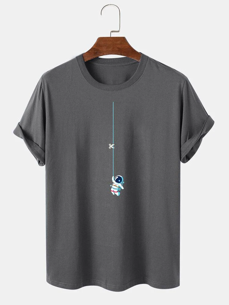 Astronaut an einer Schnur Druck T-Shirt - Image 5
