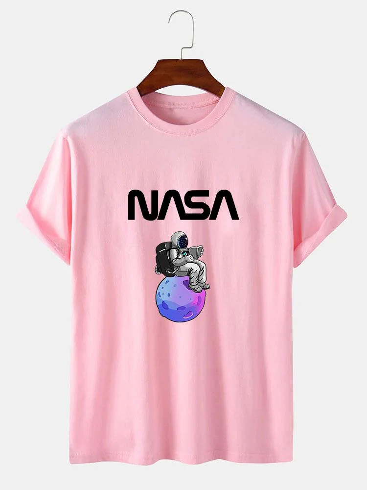 Astronaut Buch lesen Druck T-Shirt - Image 5