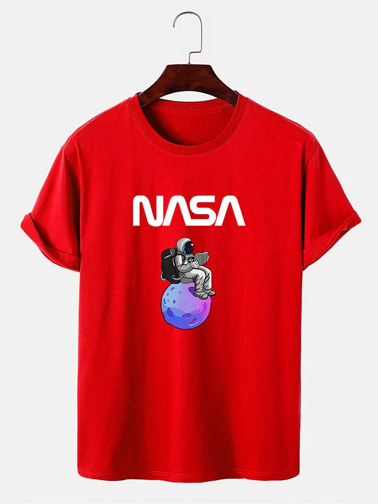 Astronaut Buch lesen Druck T-Shirt - Image 9