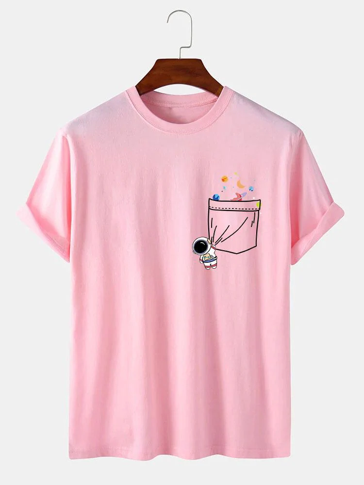 Astronauten Weltraum Taschen Druck T-Shirt - Image 4