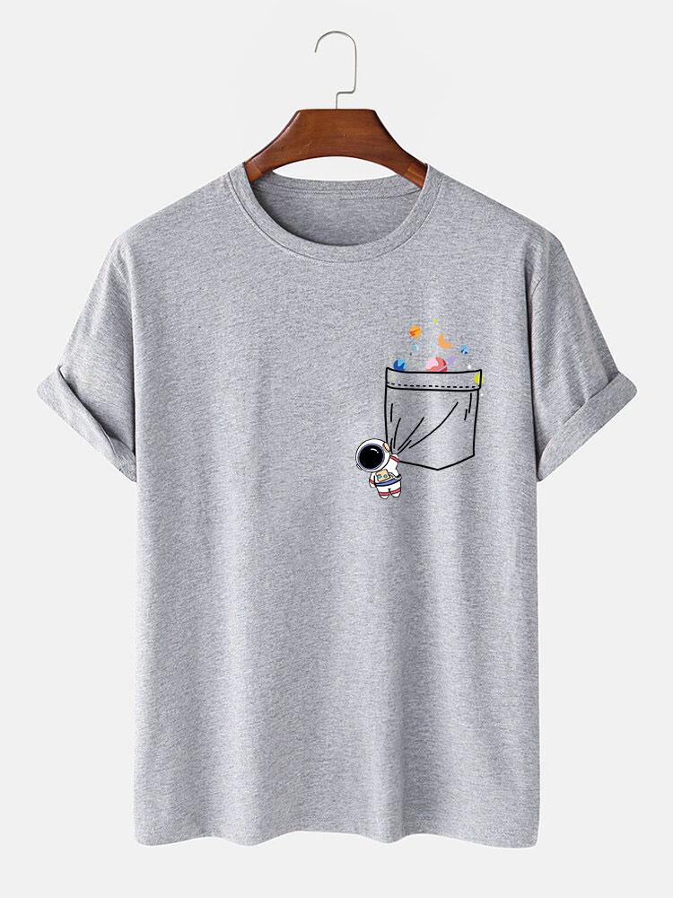 Astronauten Weltraum Taschen Druck T-Shirt - Image 9