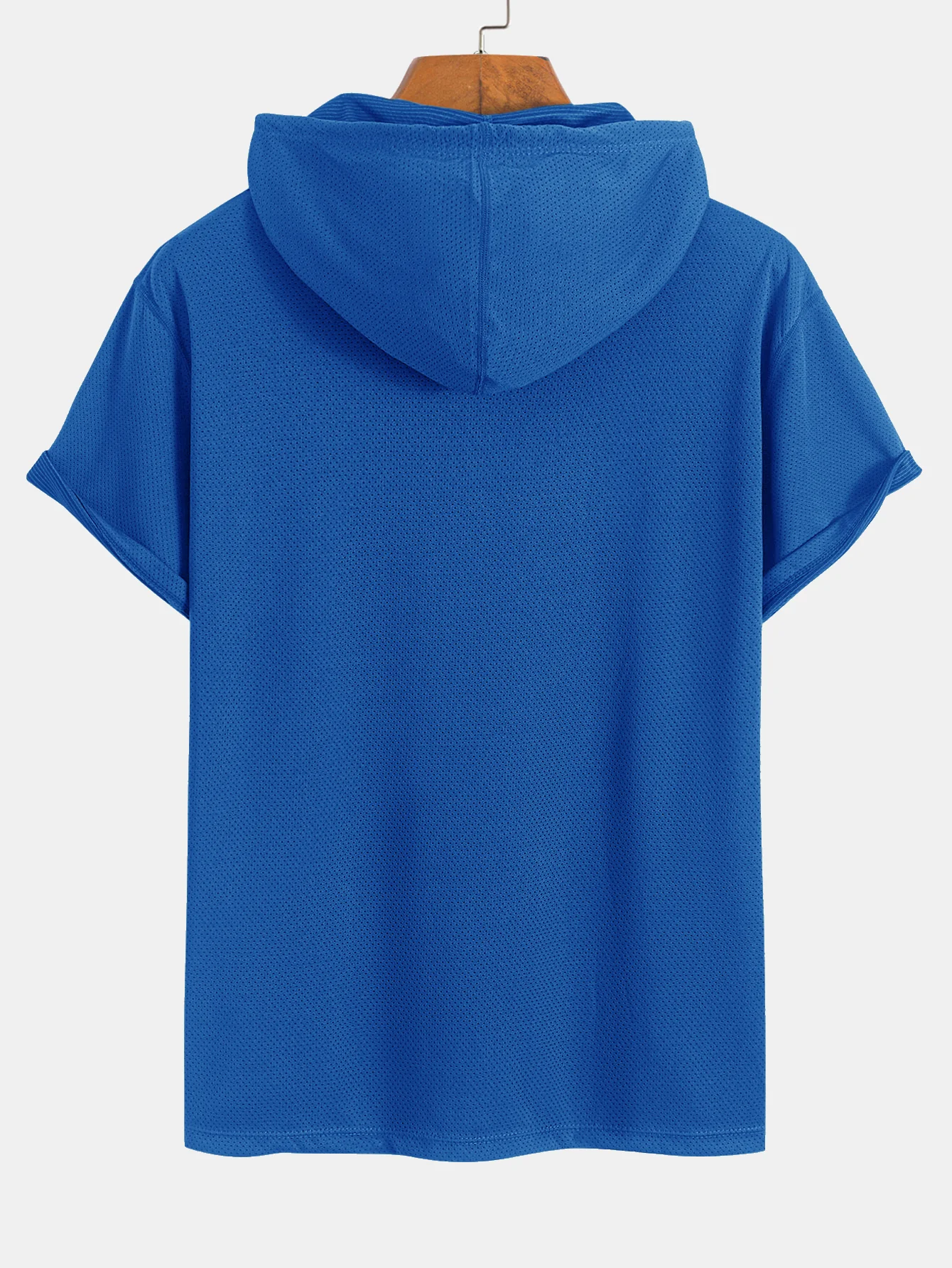 Athletisches Mesh-Kängurutaschen-Kapuzen-T-Shirt - Image 10