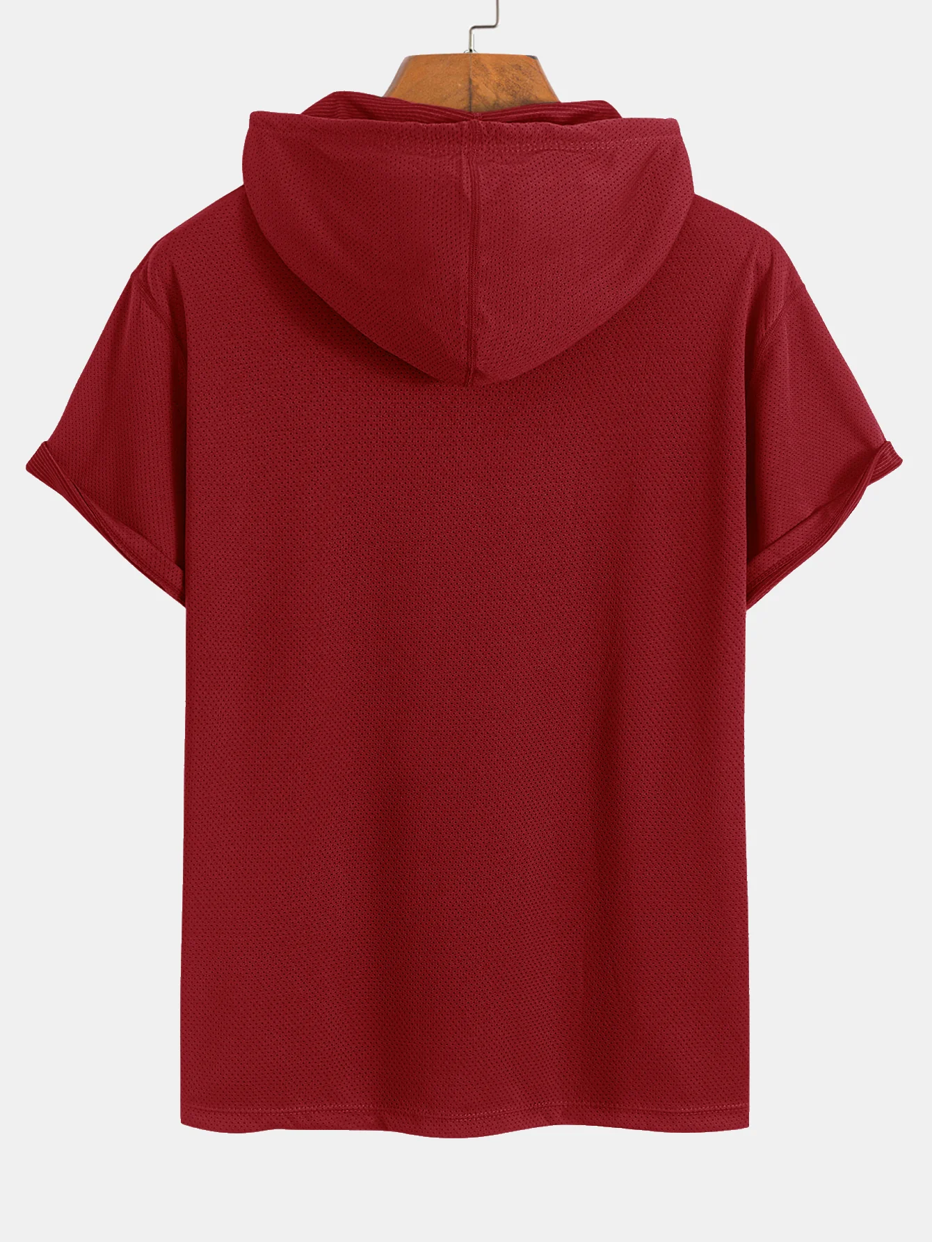 Athletisches Mesh-Kängurutaschen-Kapuzen-T-Shirt - Image 12