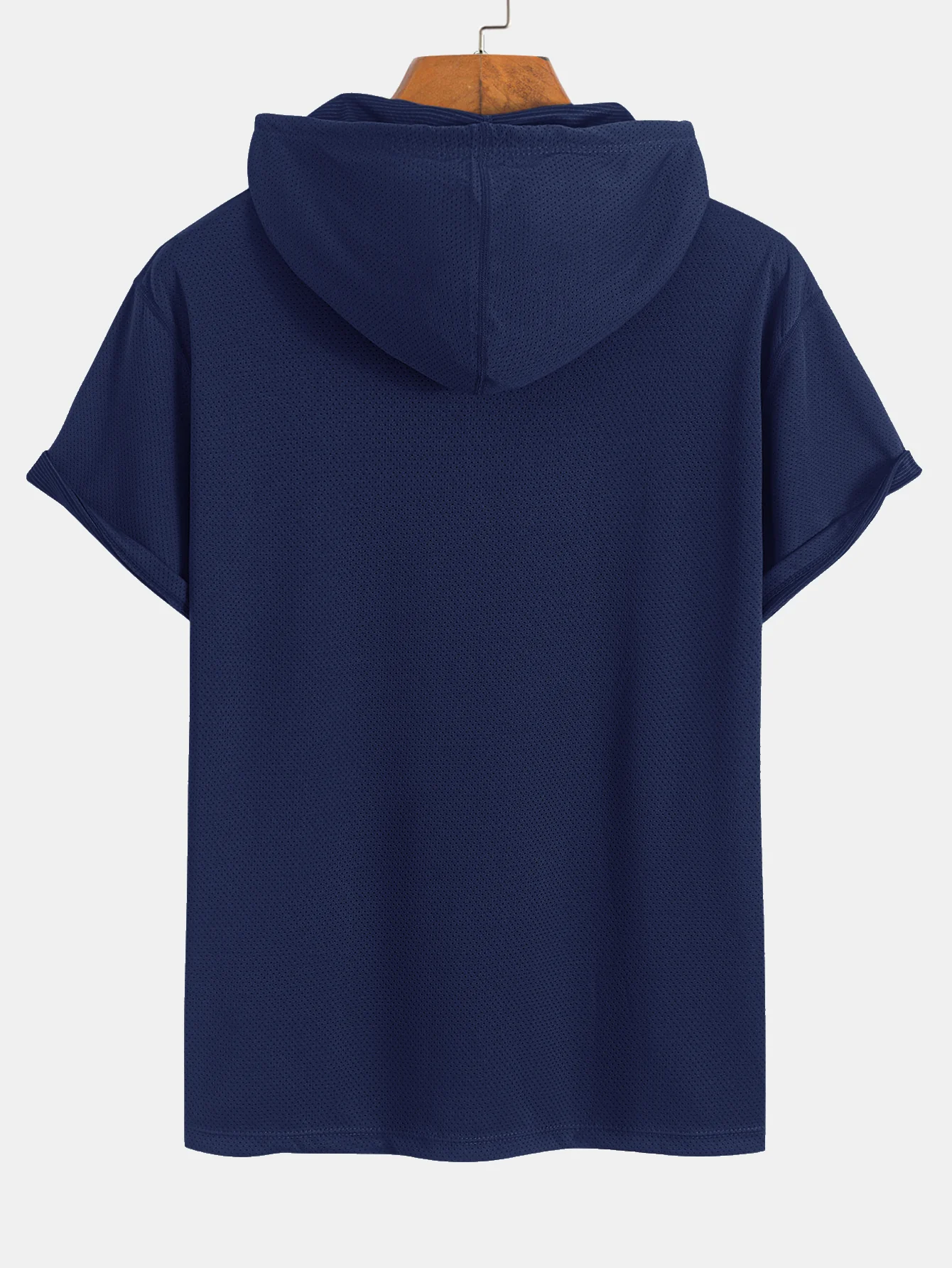 Athletisches Mesh-Kängurutaschen-Kapuzen-T-Shirt - Image 8