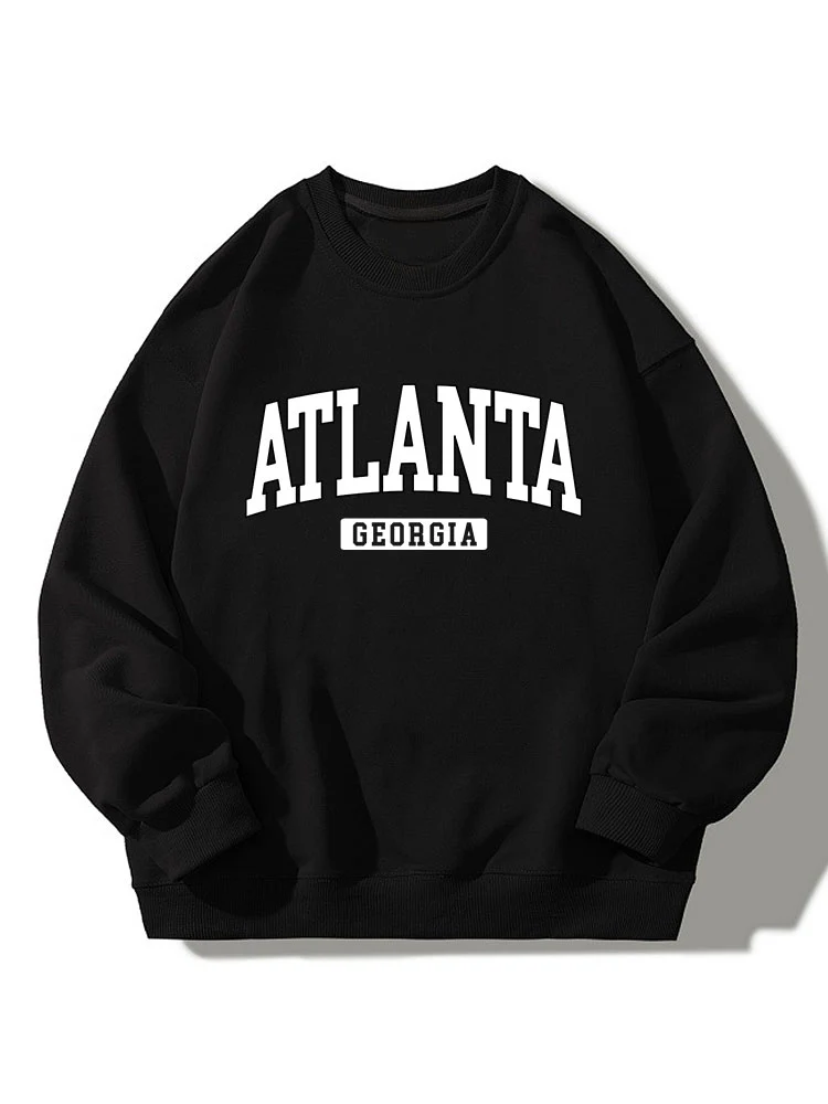Atlanta Print Entspanntes Sweatshirt - Image 3
