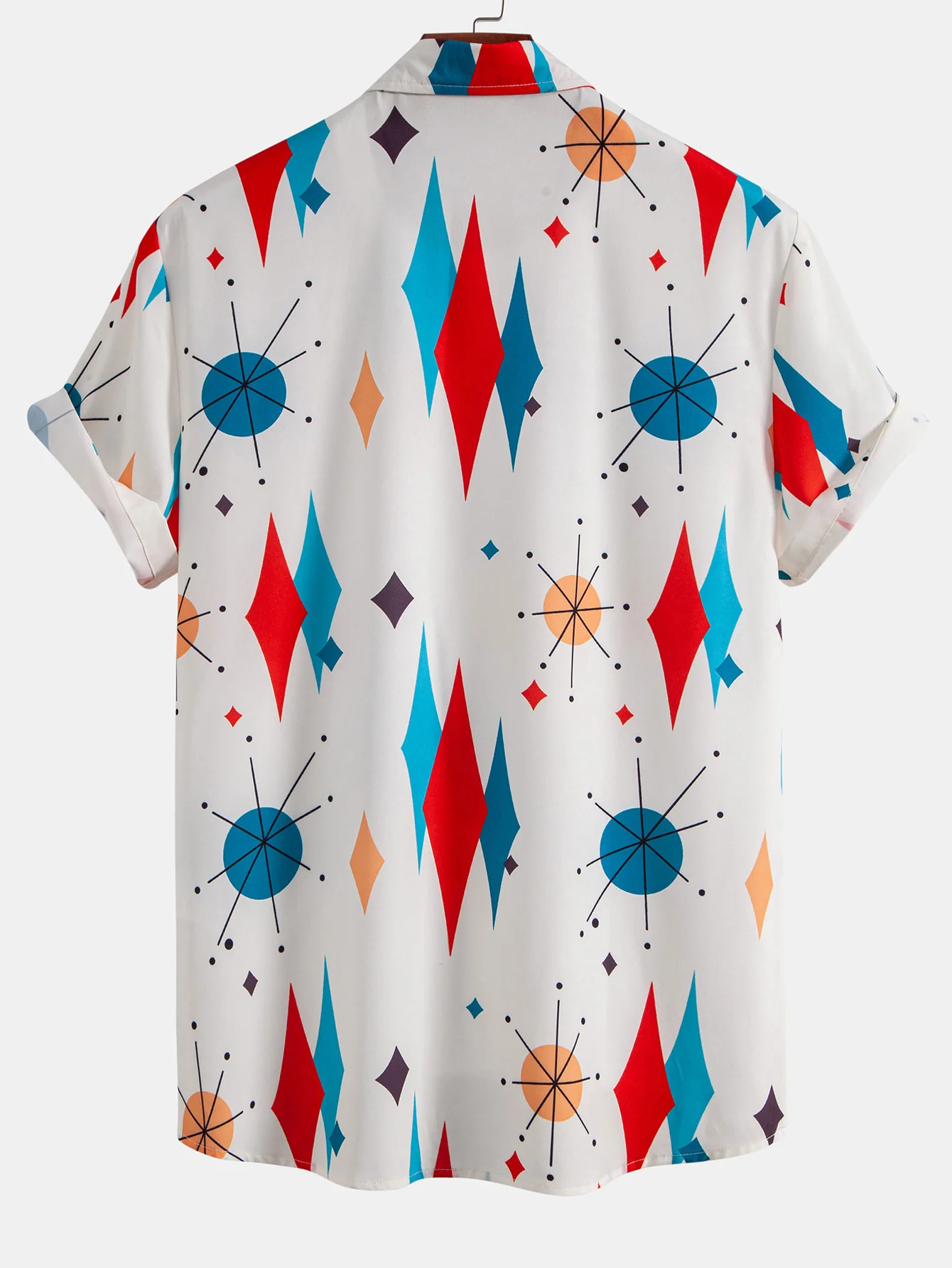 Atomare geometrische Druckknopfhemd & Badeshorts - Image 3